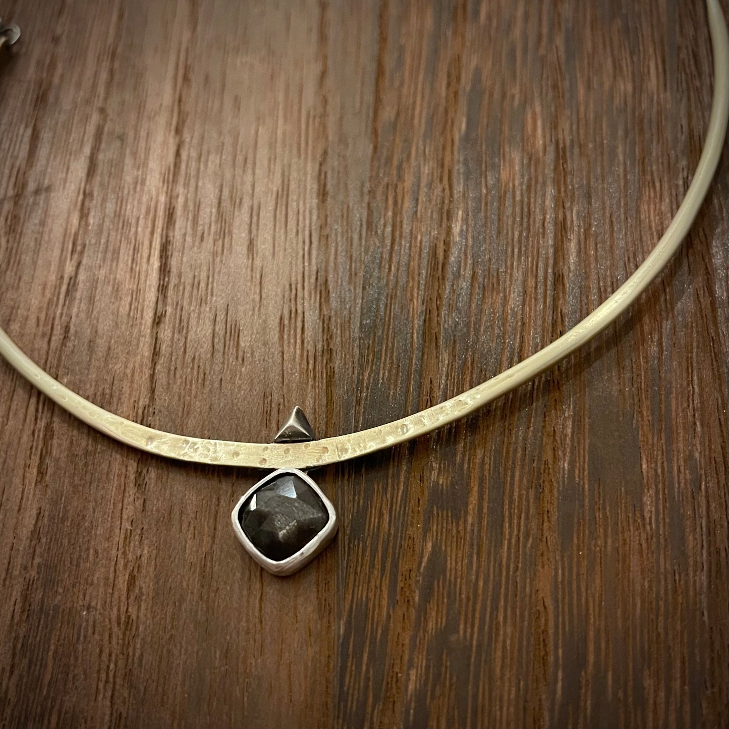 Black Fire Moonstone Neck Cuff