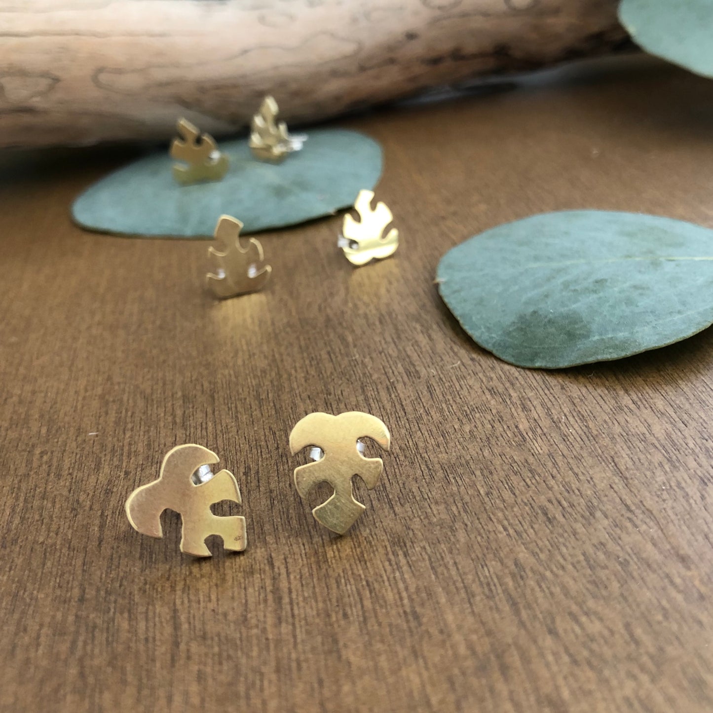 Monstera Post Earrings