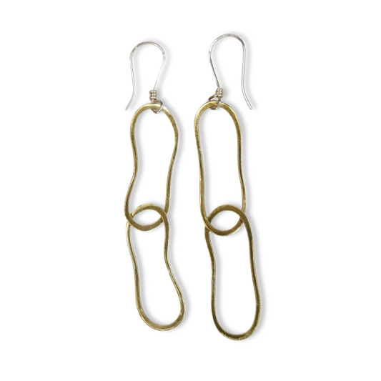 Brass Chain Link Earrings