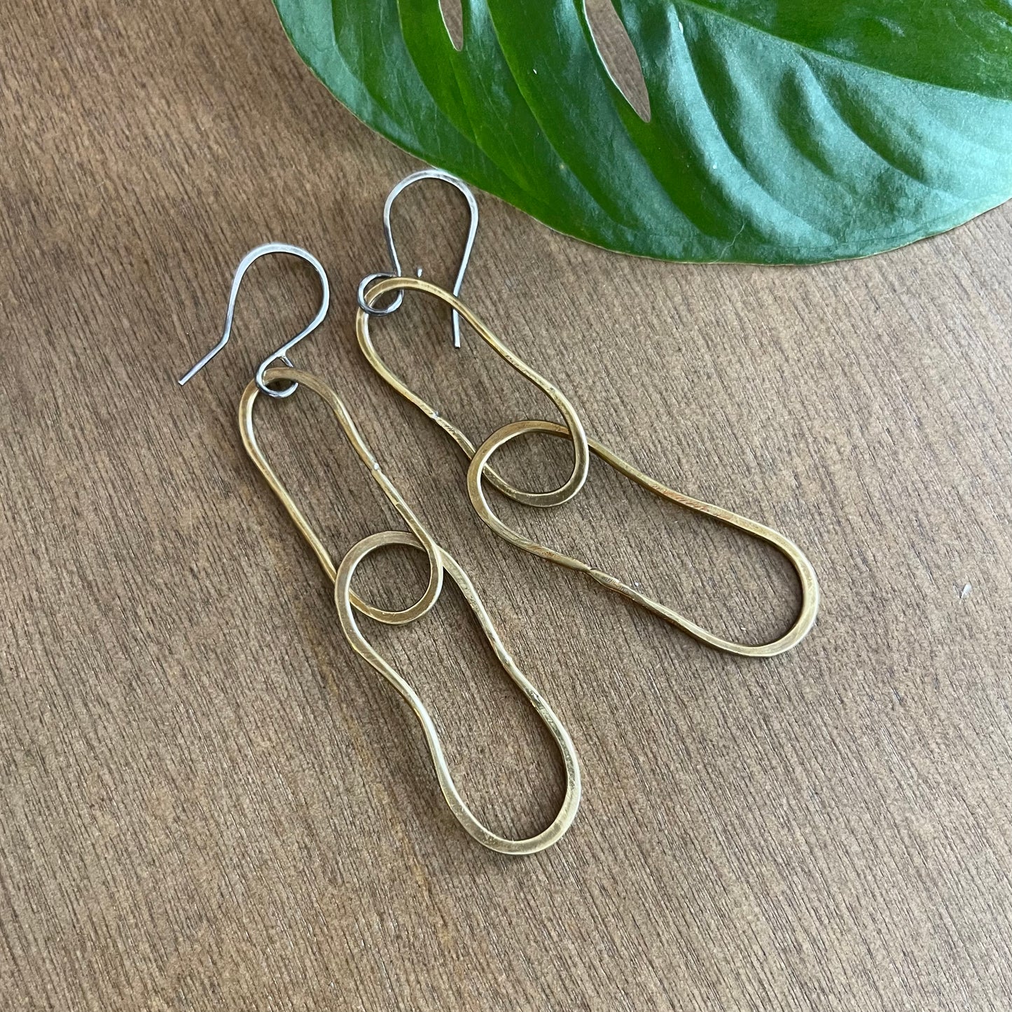 Brass Chain Link Earrings