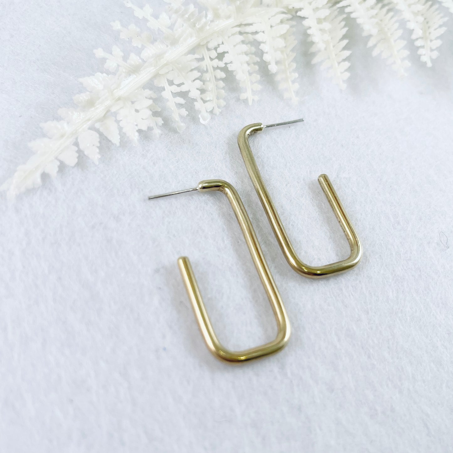 Carree Brass Earrings