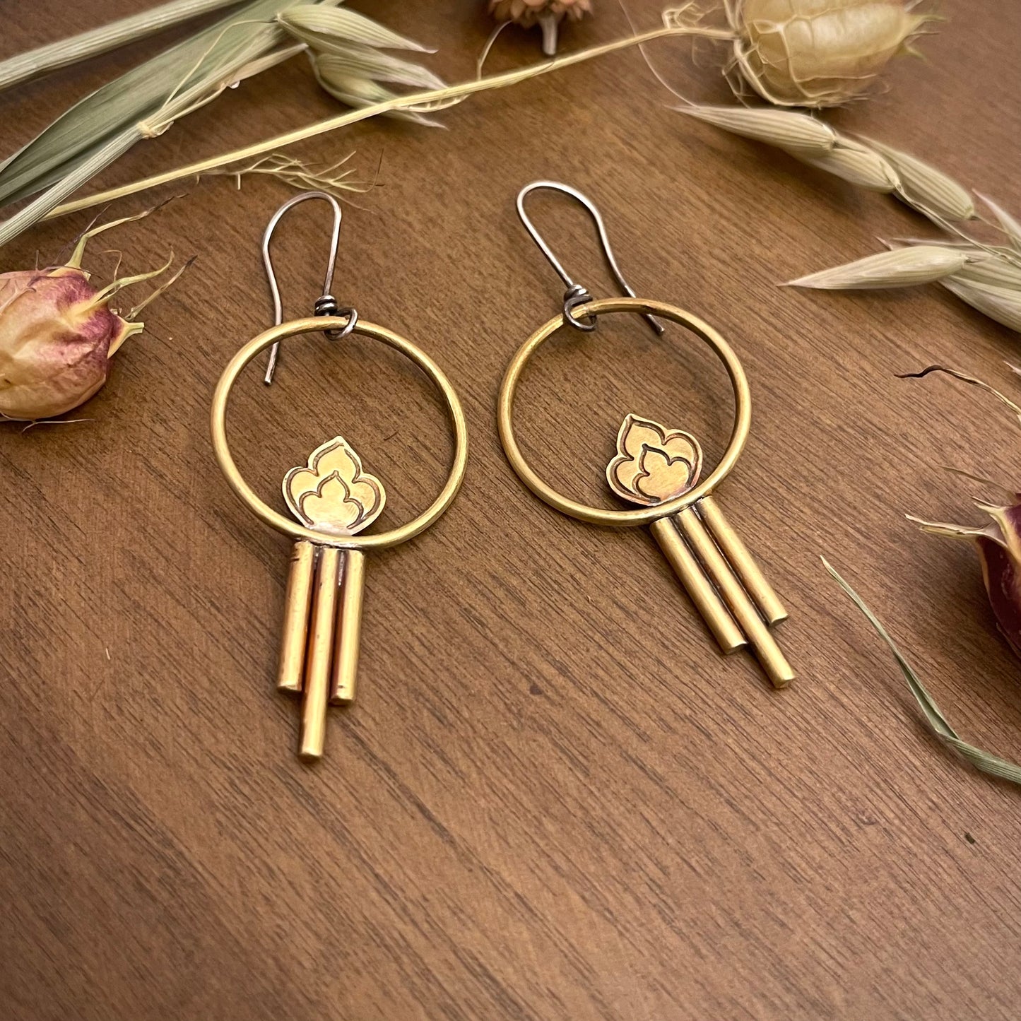 Lotus Hoop Earrings II