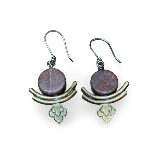Jasper Lotus Earring